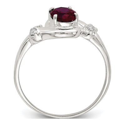 Sterling Silver CZ Oval Ring – view 3