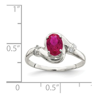 Sterling Silver CZ Oval Ring – view 4