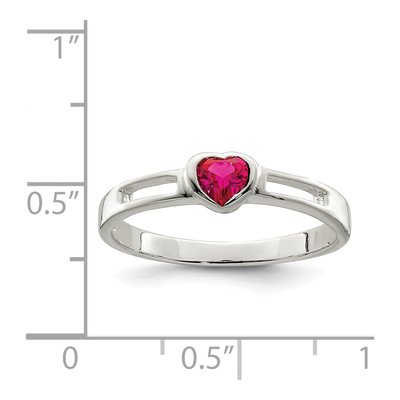 Sterling Silver CZ Heart Ring – view 4