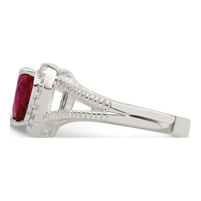 Sterling Silver CZ Heart Ring – view 5