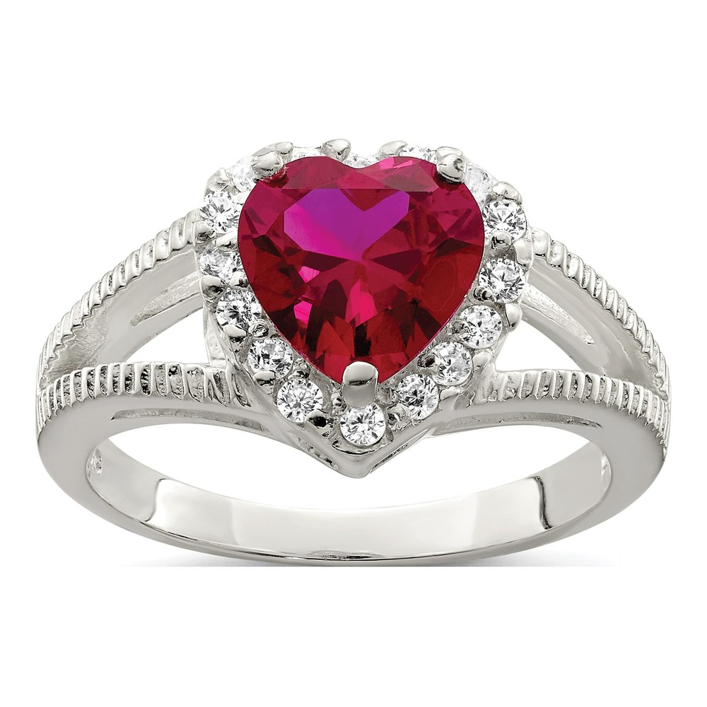 Sterling Silver CZ Heart Ring