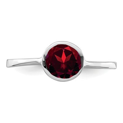 Sterling Silver Garnet Ring – view 6