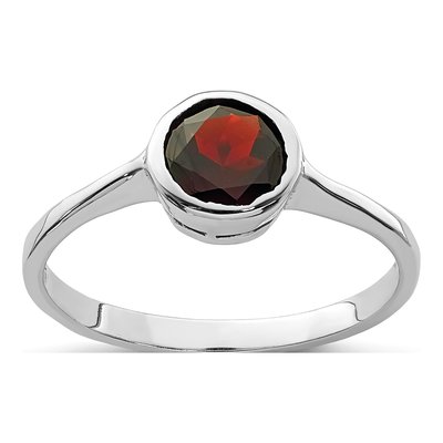 Sterling Silver Garnet Ring
