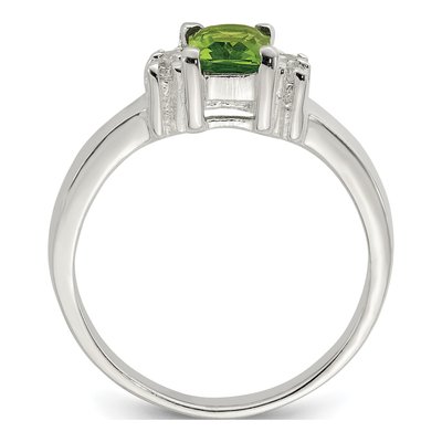 Sterling Silver CZ Lime Ring – view 3