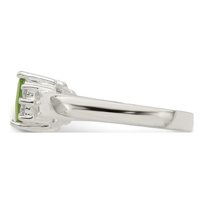 Sterling Silver CZ Lime Ring – view 5