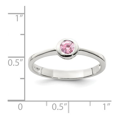 Sterling Silver CZ Bezel Ring – view 4