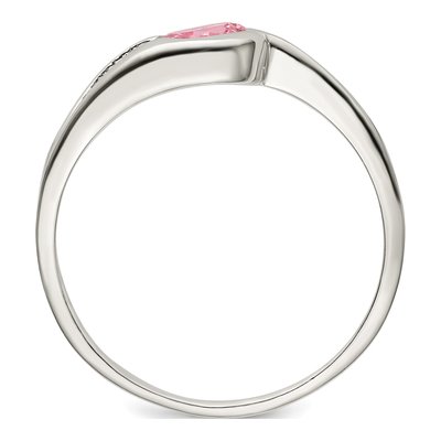 Sterling Silver CZ Bezel Ring – view 3