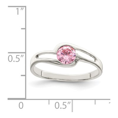 Sterling Silver CZ Bezel Ring – view 4