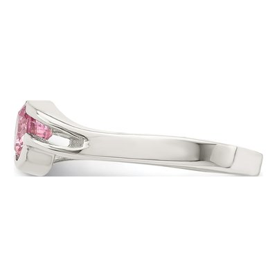 Sterling Silver CZ Bezel Ring – view 5