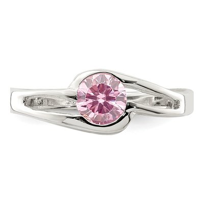 Sterling Silver CZ Bezel Ring – view 6