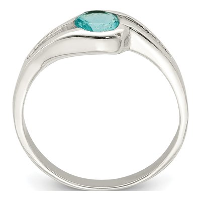 Sterling Silver CZ Bezel Ring – view 3