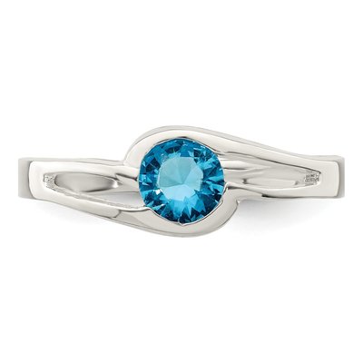 Sterling Silver CZ Bezel Ring – view 6