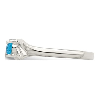 Sterling Silver CZ Oval Ring – view 3