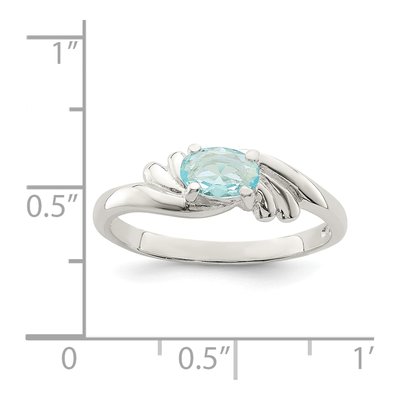 Sterling Silver CZ Oval Ring – view 4