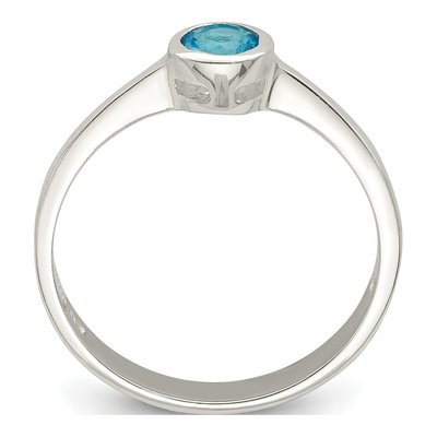 Sterling Silver CZ Bezel Ring – view 3