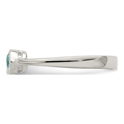 Sterling Silver CZ Bezel Ring – view 4
