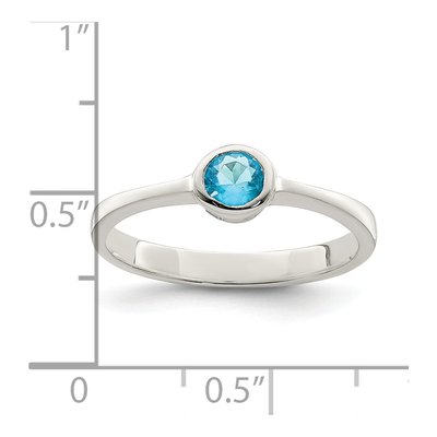 Sterling Silver CZ Bezel Ring – view 5