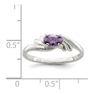 Sterling Silver CZ Oval Ring – view 4
