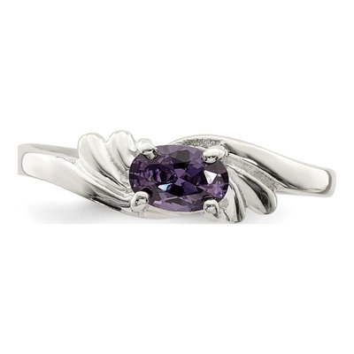 Sterling Silver CZ Oval Ring – view 6