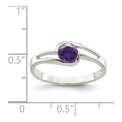 Sterling Silver CZ Bezel Ring – view 4