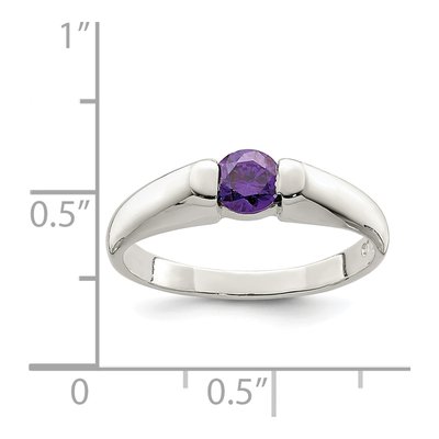 Sterling Silver CZ Round Ring – view 3