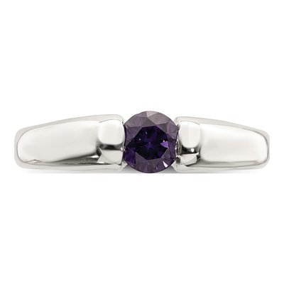 Sterling Silver CZ Round Ring – view 5