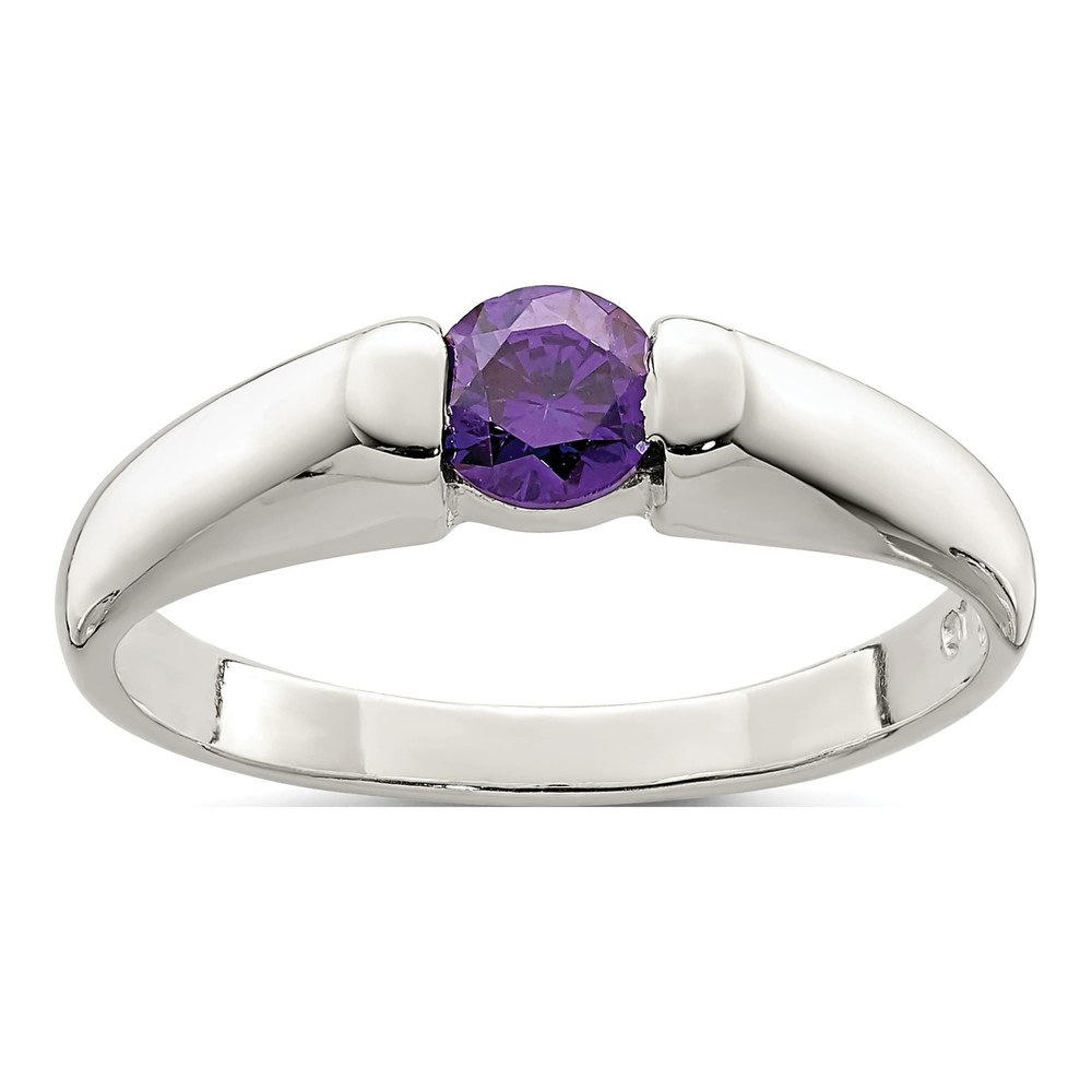 Sterling Silver CZ Round Ring