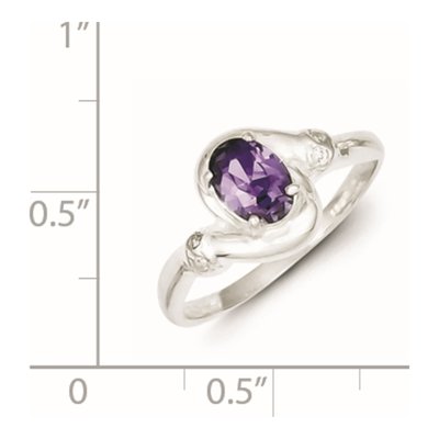 Sterling Silver CZ Oval Ring – view 4