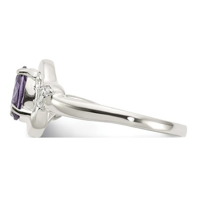 Sterling Silver CZ Oval Ring – view 5