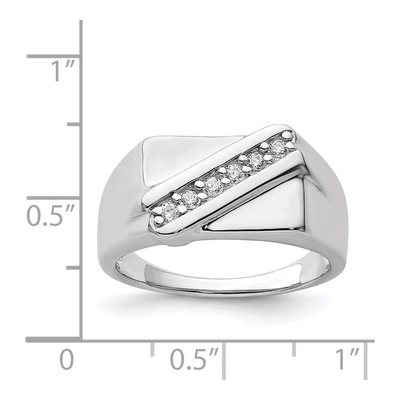 Men's Sterling Silver CZ Fancy Ring – view 6