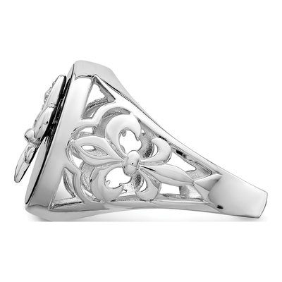 Men's Sterling Silver Onyx & CZ Ring – view 5