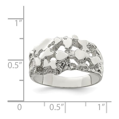 Men's Sterling Silver Nugget Ring – view 4