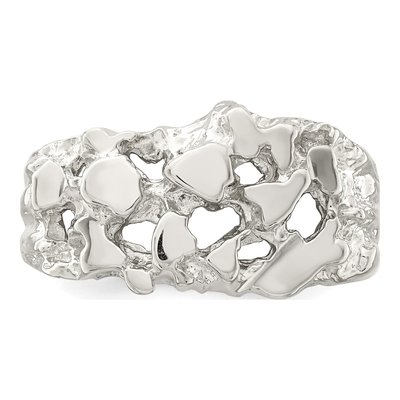 Men's Sterling Silver Nugget Ring – view 6