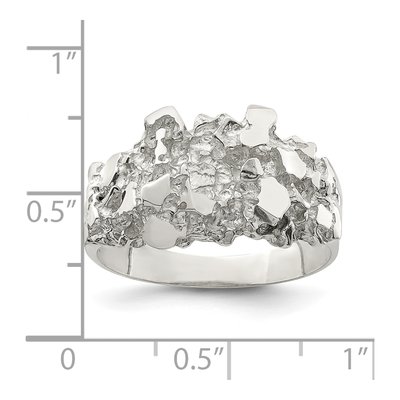 Men's Sterling Silver Nugget Ring – view 4