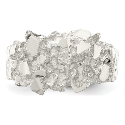 Men's Sterling Silver Nugget Ring – view 6