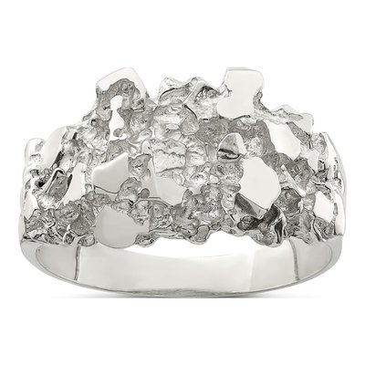 Men's Sterling Silver Nugget Ring