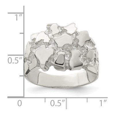 Men's Sterling Silver Nugget Ring – view 5