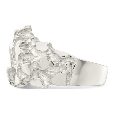Men's Sterling Silver Nugget Ring – view 6
