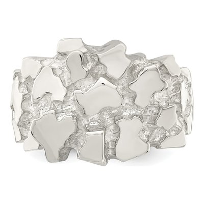 Men's Sterling Silver Nugget Ring – view 7