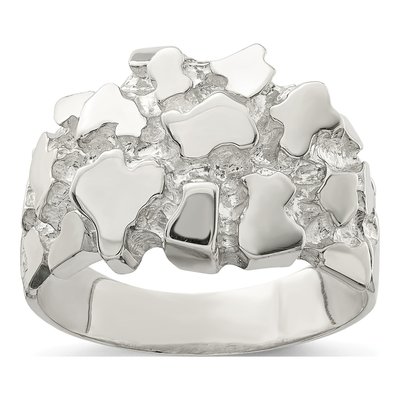 Men's Sterling Silver Nugget Ring