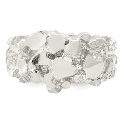 Men's Sterling Silver Nugget Ring – view 6
