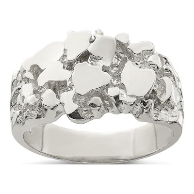 Men's Sterling Silver Nugget Ring