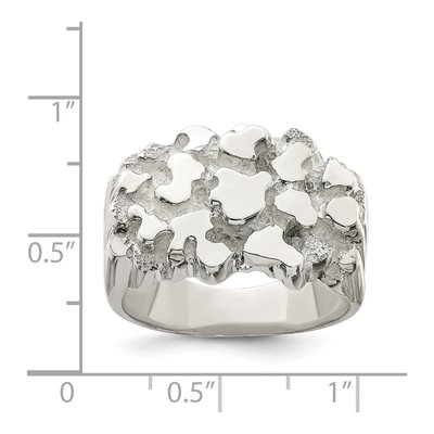Men's Sterling Silver Nugget Ring – view 4