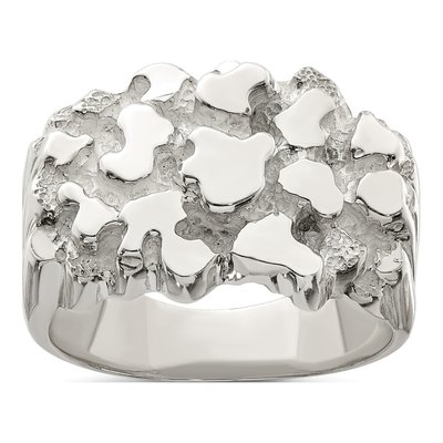 Men's Sterling Silver Nugget Ring