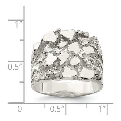 Men's Sterling Silver Nugget Ring – view 4