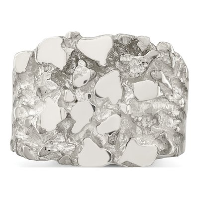 Men's Sterling Silver Nugget Ring – view 6
