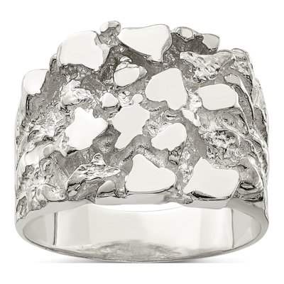Men's Sterling Silver Nugget Ring