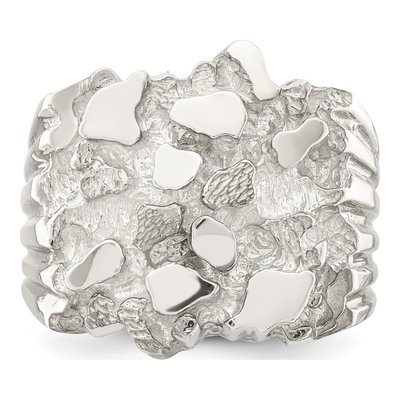 Men's Sterling Silver Nugget Ring – view 6