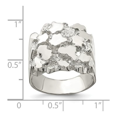 Men's Sterling Silver Nugget Ring – view 4
