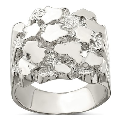 Men's Sterling Silver Nugget Ring